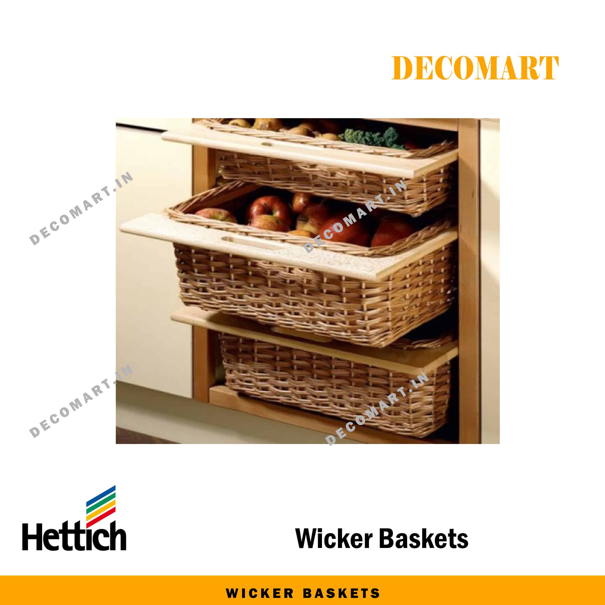 Hettich Wicker Basket With Runners