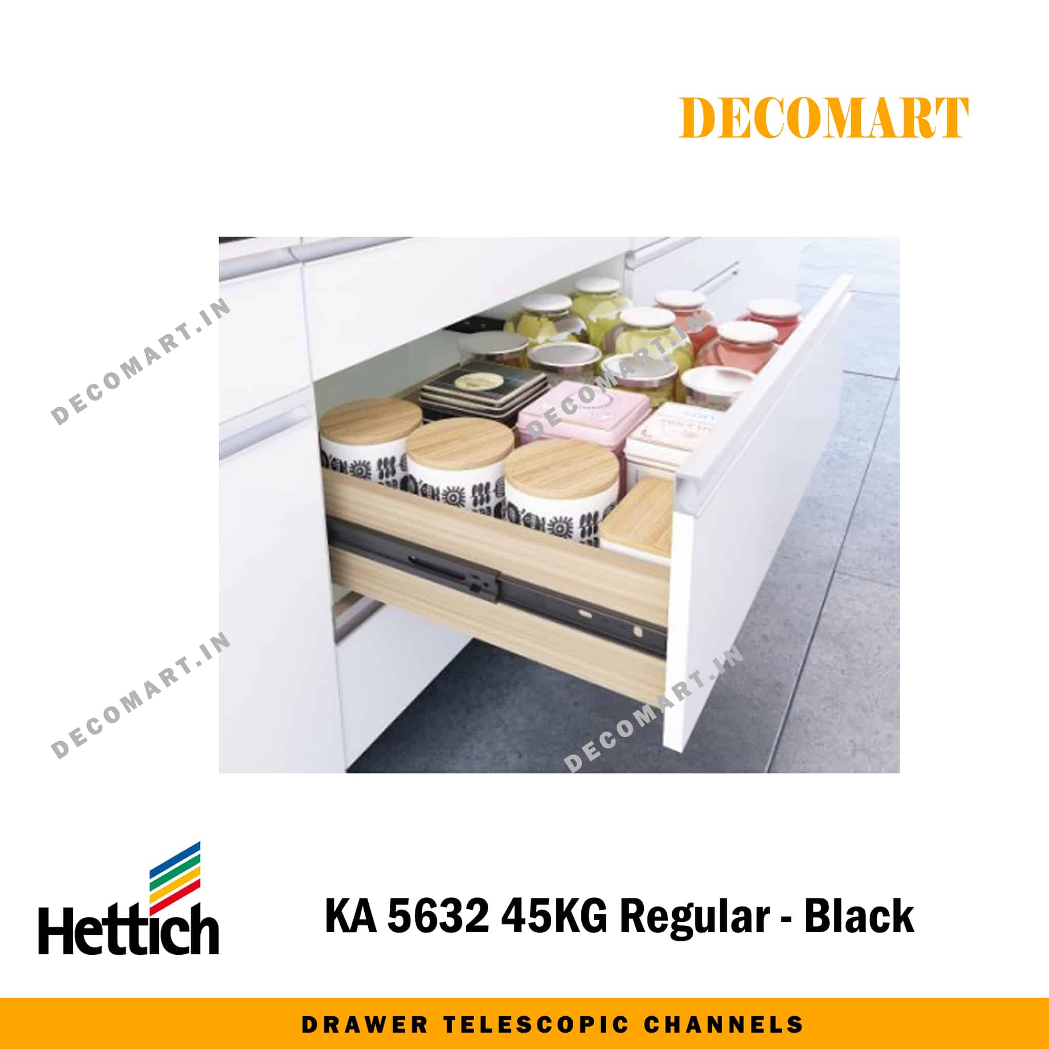Hettich Telescopic Drawer Channel