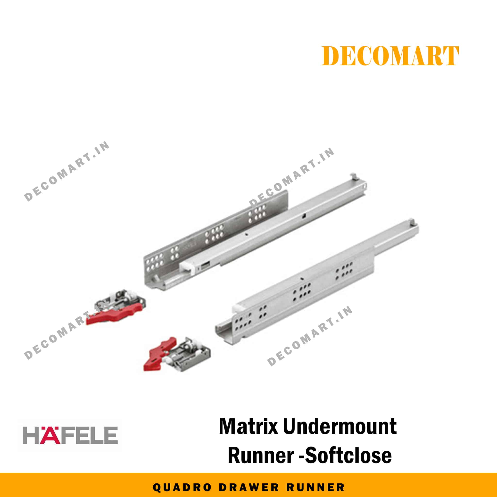 Hafele Matrix Undermount Partial Extension Quadro Runner