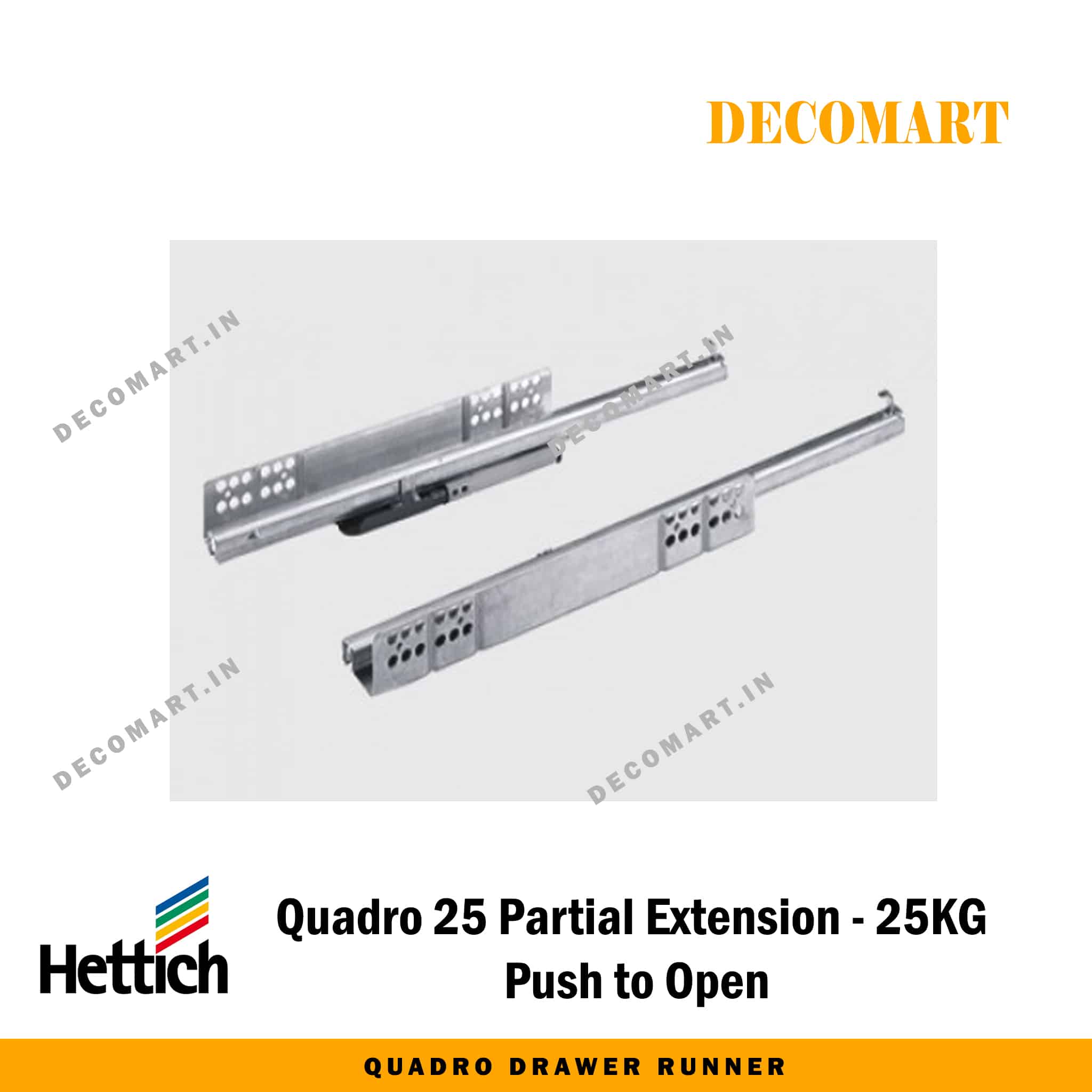 Hettich Quadro 25 Partial Extension Channel