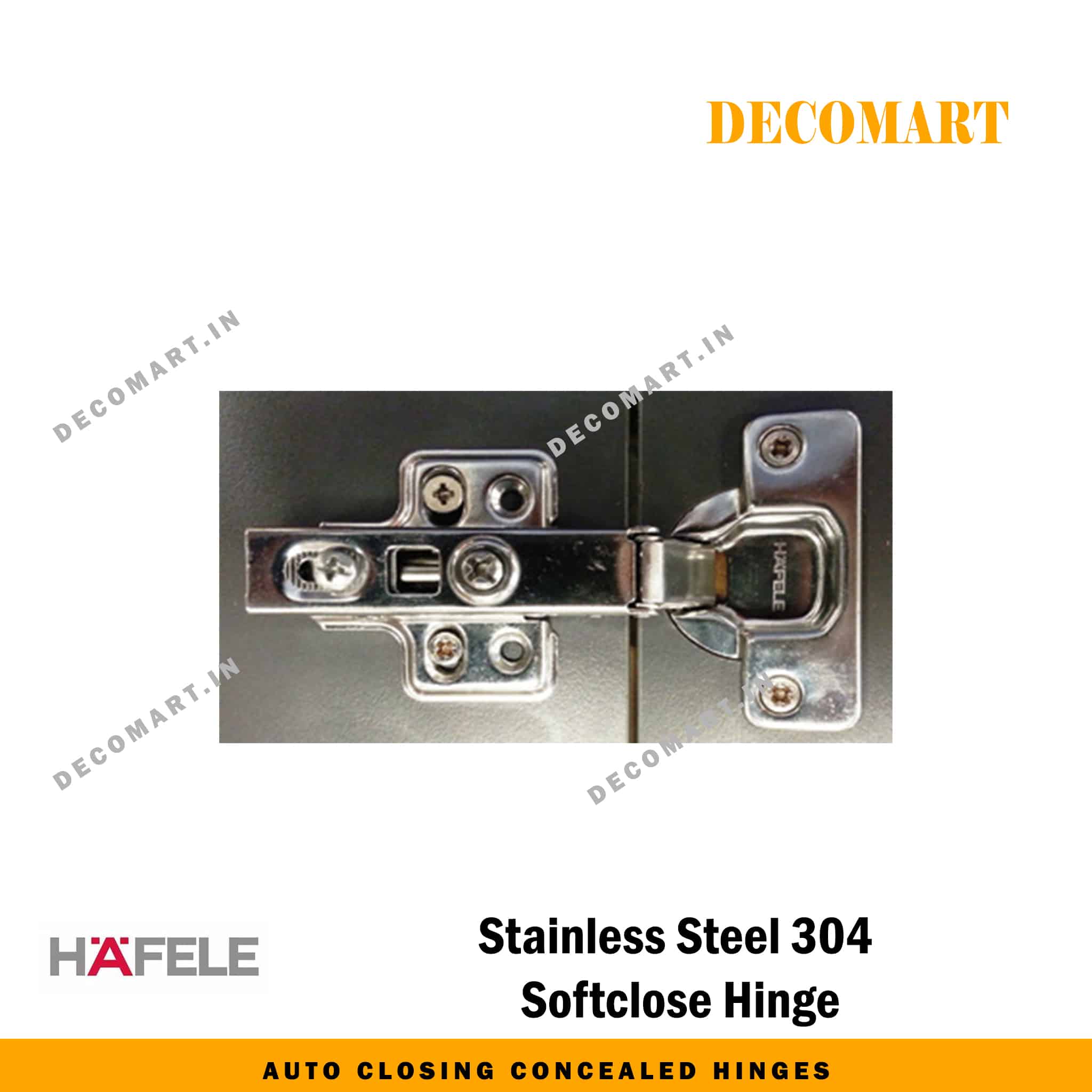 Furniture Hinges, Metalla Stainless Steel 304 Soft Close Full Overlay - in  the Häfele India Shop