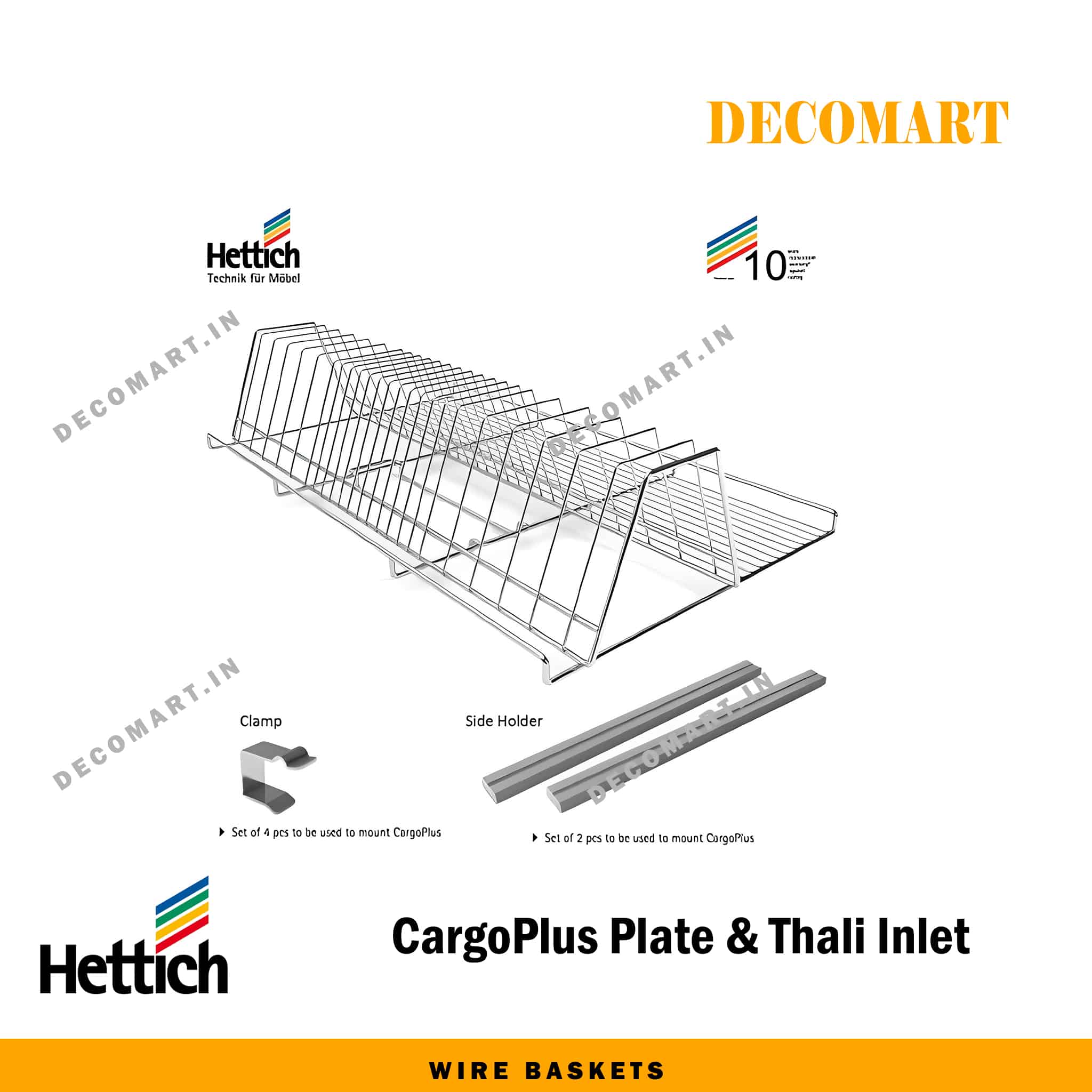 Hettich CargoPlus Inlets for 900 mm Cabinet