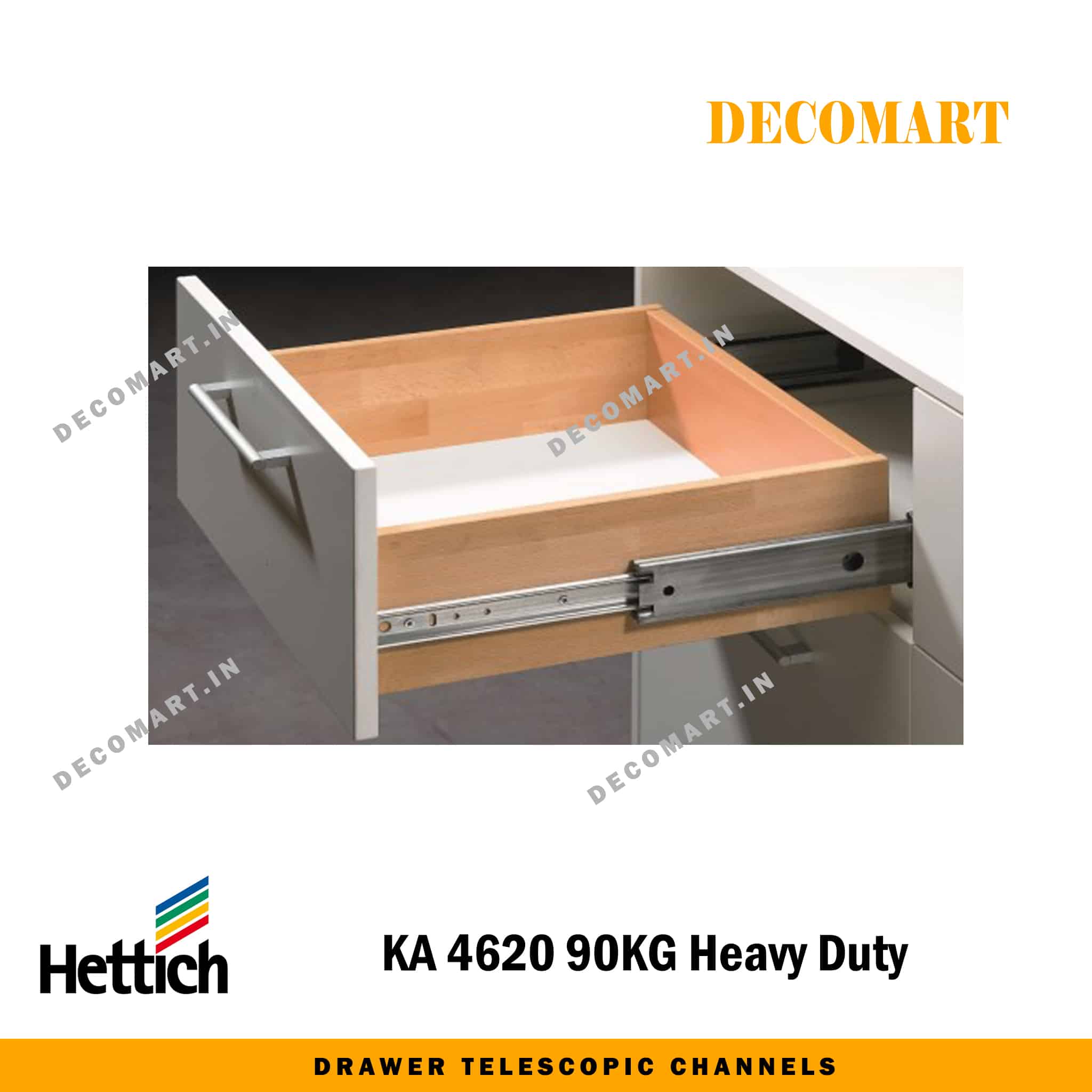Hettich KA 4620 Heavy Duty Drawer Channel-90 kg