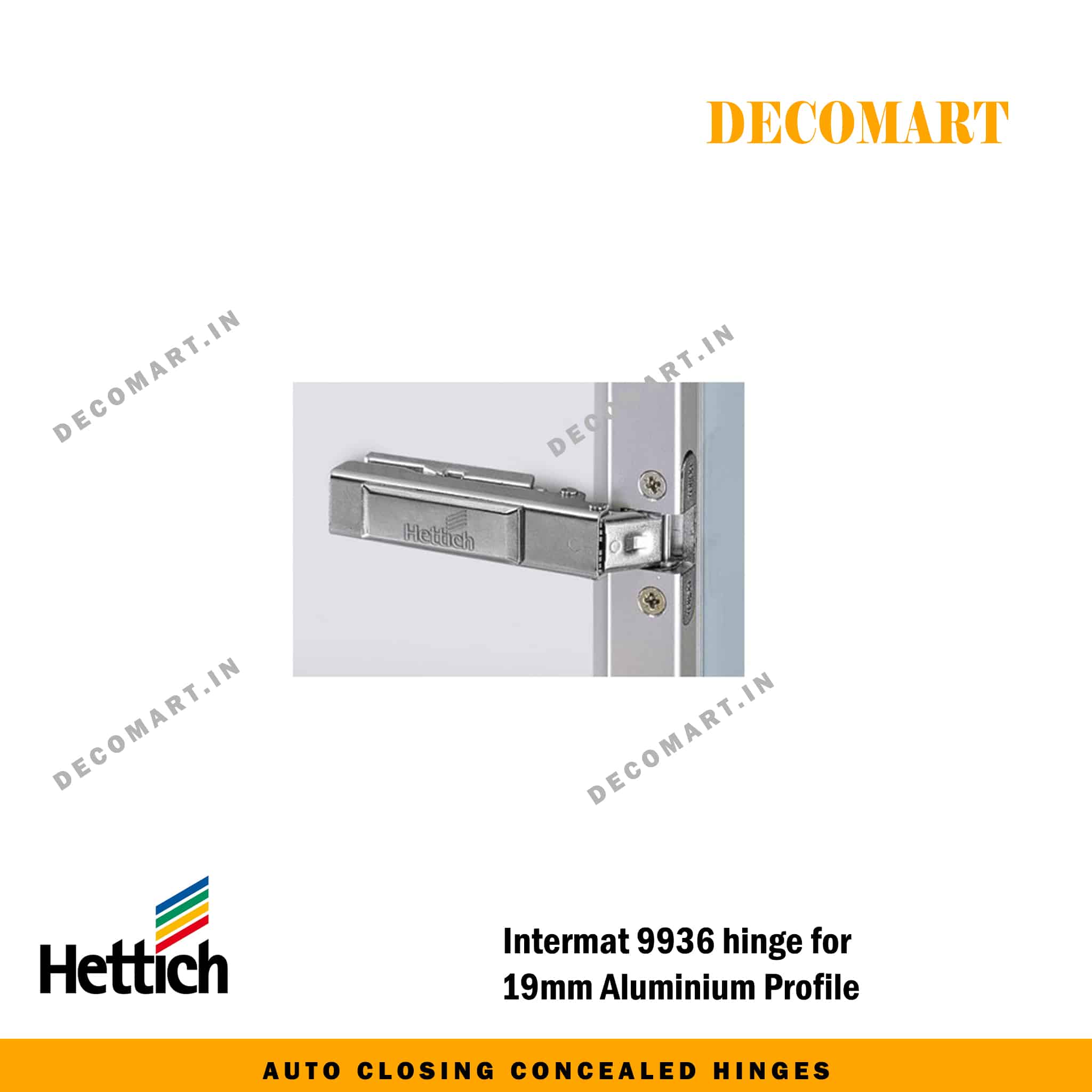 Hettich 19 mm Aluminium Profile Door Hinges